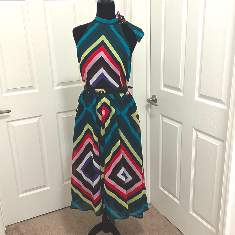 Graphic stripes dress from eshakti- fits size 6/8